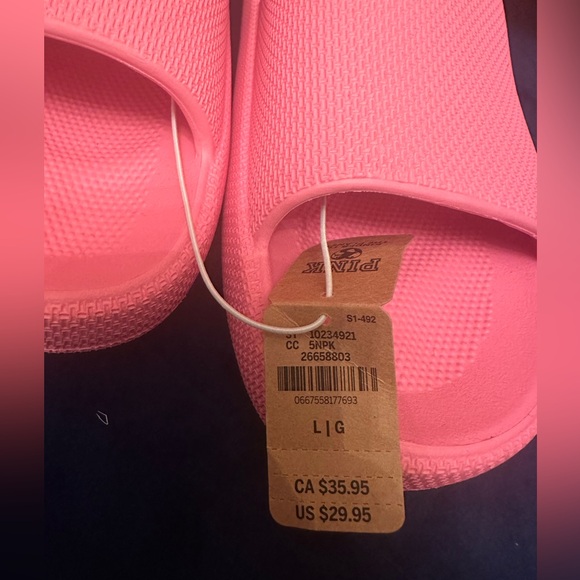 Pink Slippers Victoria's Secret Slides - Picture 3 of 3